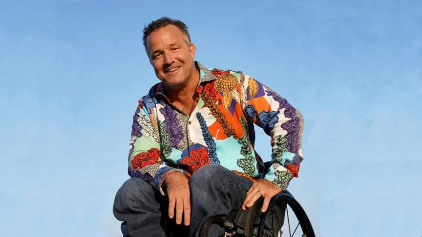 Bobsled crossing a finish line