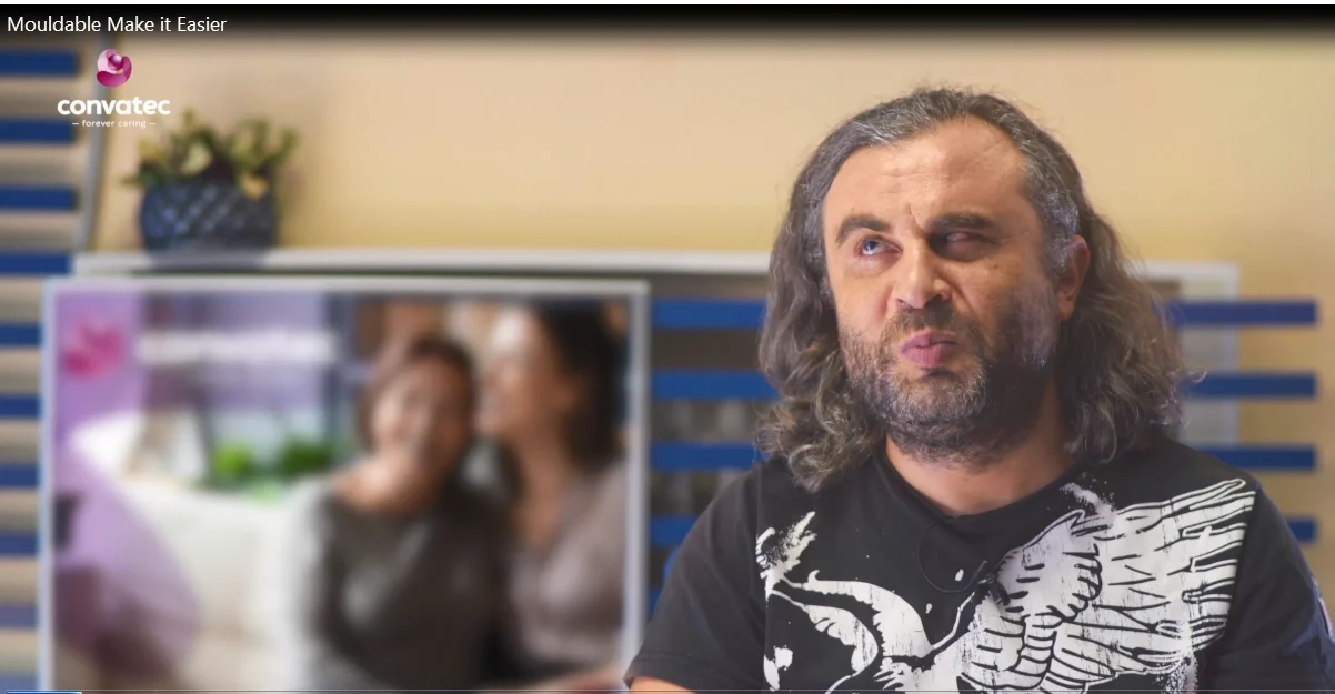 a man with long hair