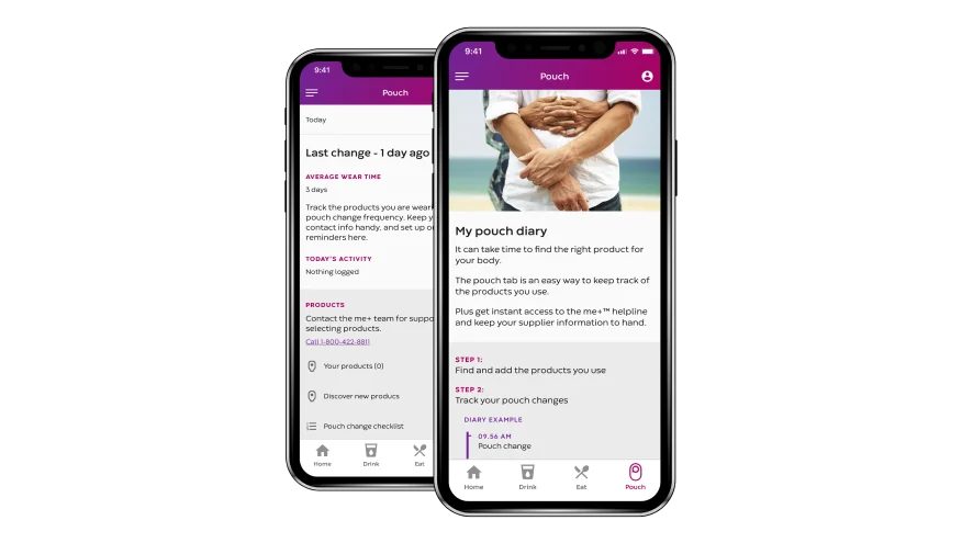 Ένας πίνακας εργαλείων της εφαρμογής My Ostomy Journey.